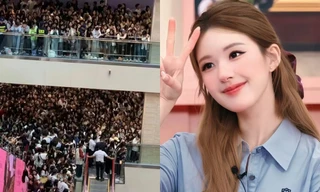 Hàng chục nghìn người đứng chật kín 9 tầng lầu để gặp Triệu Lộ Tư 