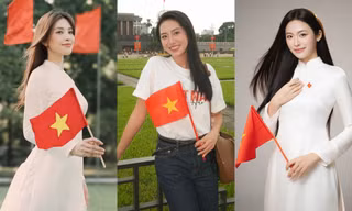 Dàn Hoa hậu, Á hậu Việt rạng rỡ khoe sắc, tự hào chào mừng Quốc khánh 2/9