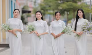 Dàn thí sinh Hoa hậu Việt Nam 2026 khoe vẻ đẹp tinh khôi cùng áo dài trắng