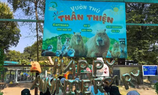 Giới trẻ rủ nhau đến Thảo Cầm Viên mừng kỷ niệm một năm Capybara "debut"