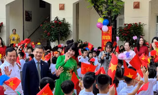 Hà Nội: Trường Tiểu học Tân Định rộn ràng chào đón năm học 2025 - 2026