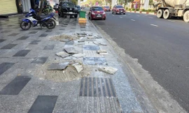 Lý do loạt vỉa hè ở Buôn Ma Thuột vừa lát đá đã bị xới tung