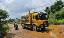 Hơn 10 năm chưa làm xong tuyến đường dài 2 km