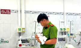 Bé gái sơ sinh bị bỏ rơi trong vườn với nhiều vết xước trên mặt 