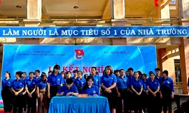 Học sinh kết nghĩa giữa 23 chi đoàn thôn, làng