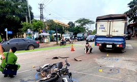 Va chạm với ô tô tải, nam thanh niên chưa có bằng lái xe máy tử vong