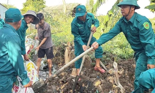 Tây Ninh ‘chạy đua’ với lũ và triều cường bảo vệ hàng nghìn hecta lúa, cây ăn trái 