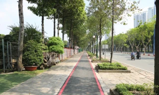 Làn đường dành riêng cho xe đạp đầu tiên ở TPHCM được khai thác từ ngày mai
