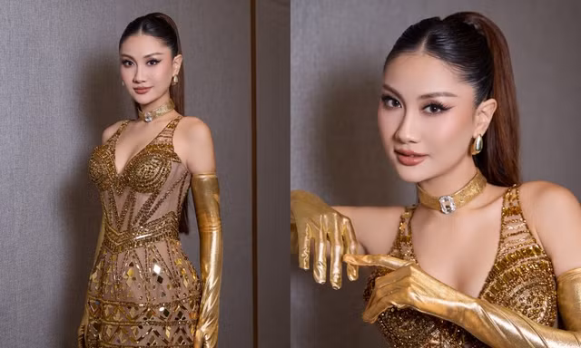 Hoa hậu Phương Linh mang trang phục Cá Chép Hóa Rồng đến với Miss Cosmo 2025