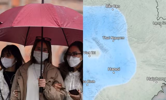 Dự báo Hà Nội có mưa ngày 17/12 khi không khí lạnh tăng cường tràn về