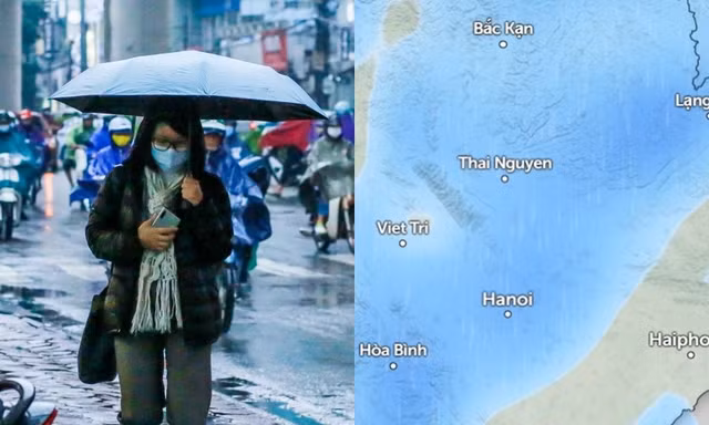 Hà Nội vừa mưa vừa rét trong ngày 18/11, nhiệt độ xuống còn bao nhiêu?