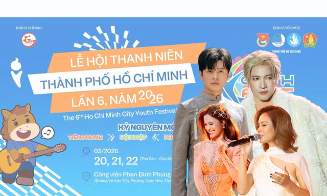Đông Nhi, S.T Sơn Thạch, Ái Phương, Gin Tuấn Kiệt biểu diễn tại Lễ hội Thanh niên TP.HCM 2026