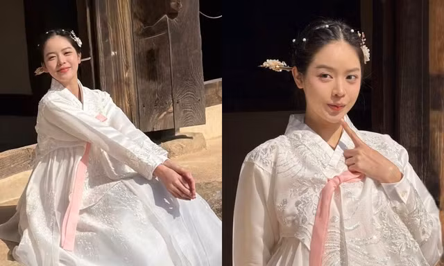 Hoa hậu Thanh Thủy được khen "như xé truyện bước ra" trong trang phục hanbok