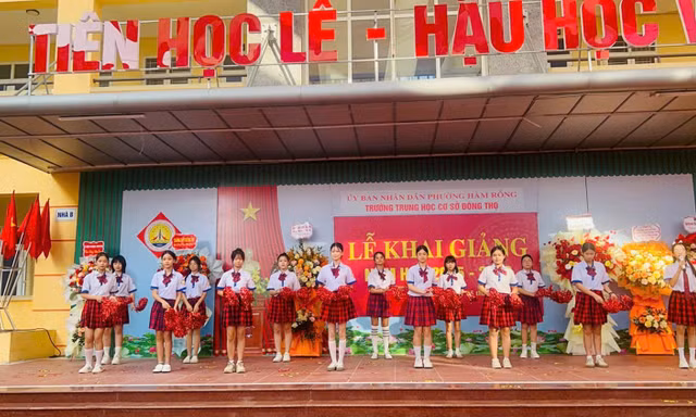Thanh Hóa: Lễ Khai giảng đầy tự hào của thầy cô và trò trường THCS Đông Thọ