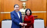 Chủ tịch Quốc hội Trần Thanh Mẫn thăm, chúc Tết Ủy ban Trung ương Mặt trận Tổ quốc Việt Nam