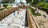 Cận cảnh loạt dự án chống ngập tại Hà Nội thi công xuyên Tết