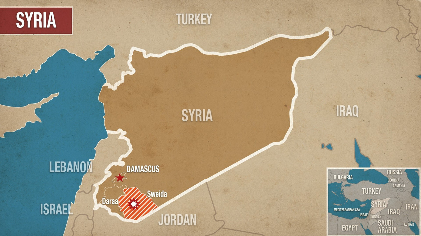 Sweida nằm ở miền Nam Syria, gần Israel. (Ảnh: The New Arab) d7c1e3c6-cc9f-4732-af4f-4766463b.jpg