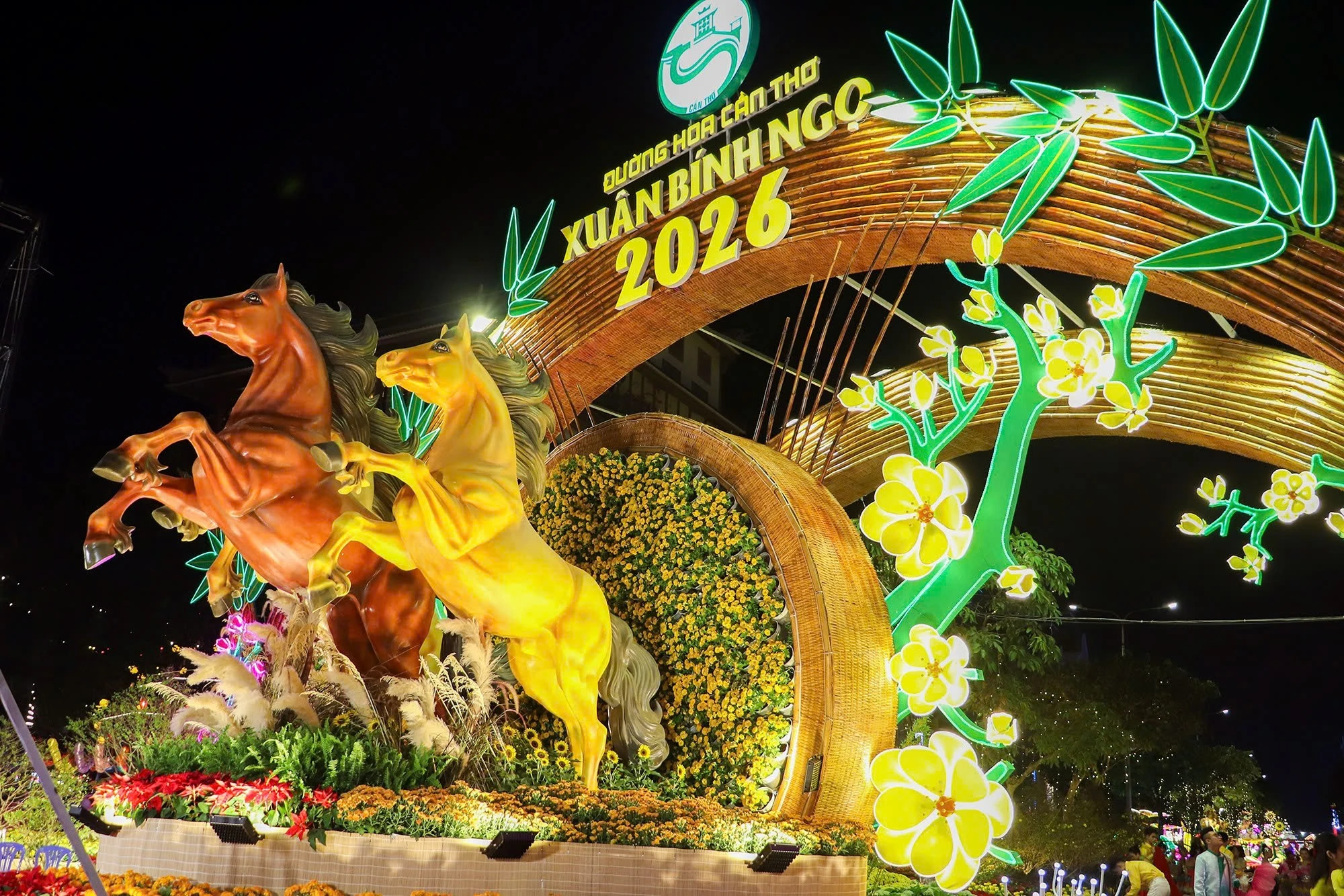 Cần Thơ khai mạc Đường Hoa Nghệ Thuật 'Tết Sum Vầy' dài 310m đón Xuân Bính Ngọ 2026