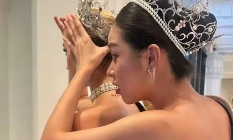 Hành động của Thanh Thủy với đương kim Hoa hậu Trái Đất gây chú ý