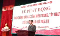 Công an Hà Nội phát động ủng hộ đồng bào bị thiệt hại do mưa lũ