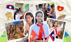 Thiếu nhi Thủ đô nối vòng tay lớn, “gieo hạt” tình bạn hai nước Việt - Lào