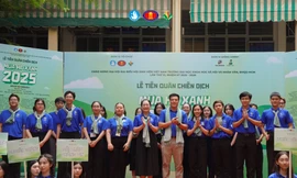 Chiến sĩ Nhân văn tham gia Lễ tiễn quân Chiến dịch tình nguyện Mùa Hè Xanh 2025 