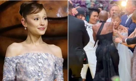 Ariana Grande bị fan quá khích tiếp cận tại buổi ra mắt phim "Wicked: For Good"