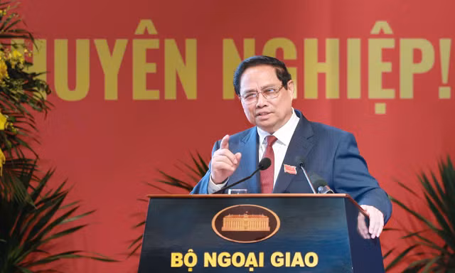 Thủ tướng Phạm Minh Chính phát biểu tại Đại hội. Ảnh: Như Ý