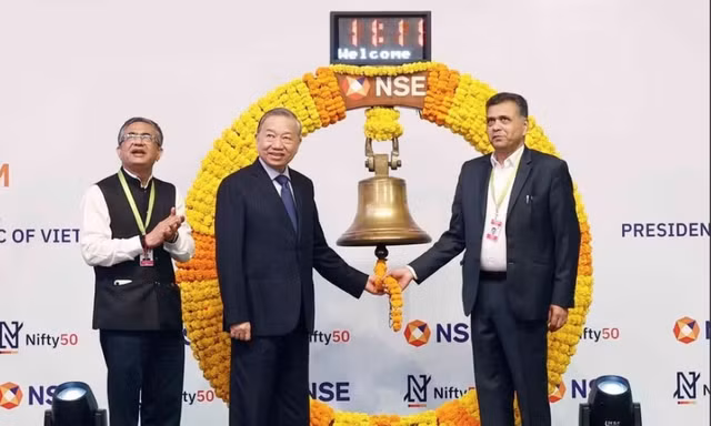 Tổng Bí thư, Chủ tịch nước Tô Lâm rung chuông tại sàn chứng khoán top 5 thế giới ở Mumbai