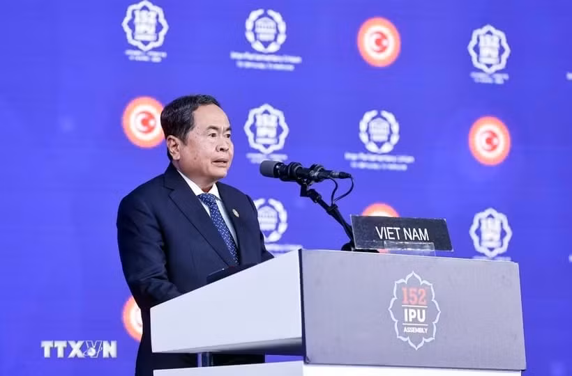 Chủ tịch Quốc hội Trần Thanh Mẫn có bài phát biểu quan trọng tại IPU-152
