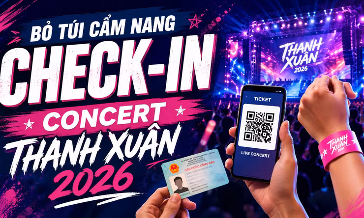 Lưu ý quan trọng check-in concert Thanh xuân 2026