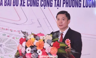 Động thổ 2 dự án làm xanh, sạch đẹp môi trường đô thị Lạng Sơn. Ảnh: Duy Chiến. 