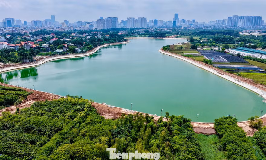 Những hồ điều hòa mới góp sức chống ngập phía Tây Hà Nội