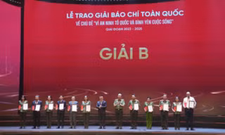 Báo Tiền Phong giành giải B Giải báo chí toàn quốc 'Vì An ninh Tổ quốc và bình yên cuộc sống'