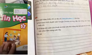 Nghi vấn sách bài tập học sinh gắn link hướng dẫn xem phim 'người lớn'