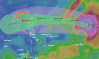 Siêu bão Ragasa mạnh lên cấp 17, vượt qua Yagi, hướng về đất liền nước ta
