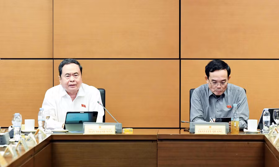  Chủ tịch Quốc hội Trần Thanh Mẫn phát biểu tại phiên thảo luận về tình hình kinh tế, xã hội tại Đoàn đại biểu Quốc hội TPHCM
