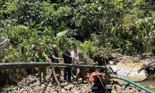 Phát hiện 9 đối tượng khai thác vàng trái phép tại Tuyên Quang