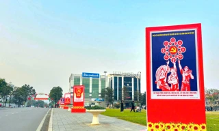 Lào Cai trang hoàng rực rỡ chào mừng Đại hội XIV của Đảng