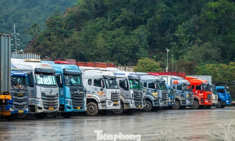 Lạng Sơn: Hàng nghìn xe chở hàng sang Trung Quốc ngày cuối năm