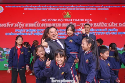 Sôi động ngày hội ‘Thiếu nhi vui khỏe - Tiến bước lên Đoàn’ của học sinh Thanh Hóa 