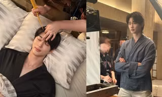 Ảnh hậu trường của 'Đại hoàng tử Ian' Byeon Woo Seok khiến netizen 'truỵ tim'