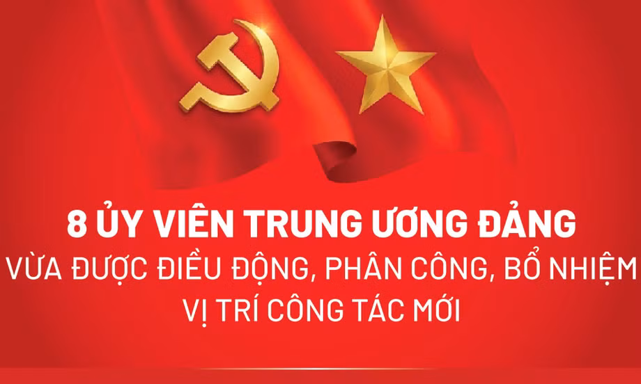 8 Ủy viên Trung ương Đảng vừa được điều động, phân công vị trí công tác mới