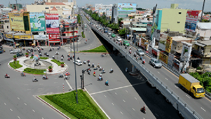 Khu vực Lăng Cha Cả (Q.Tân Bình) nhìn từ trên cao. Ảnh: T.Mạnh.