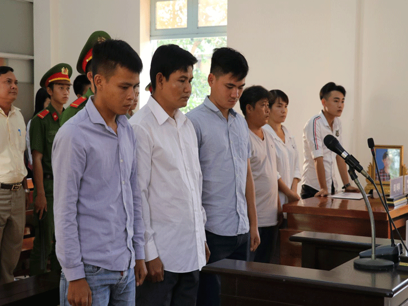 Các bị cáo tại tòa