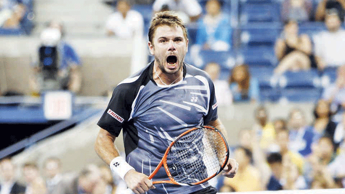 Trận đấu căng thẳng khiến Wawrinka cũng có lúc mất kiểm soát. Ảnh: AP