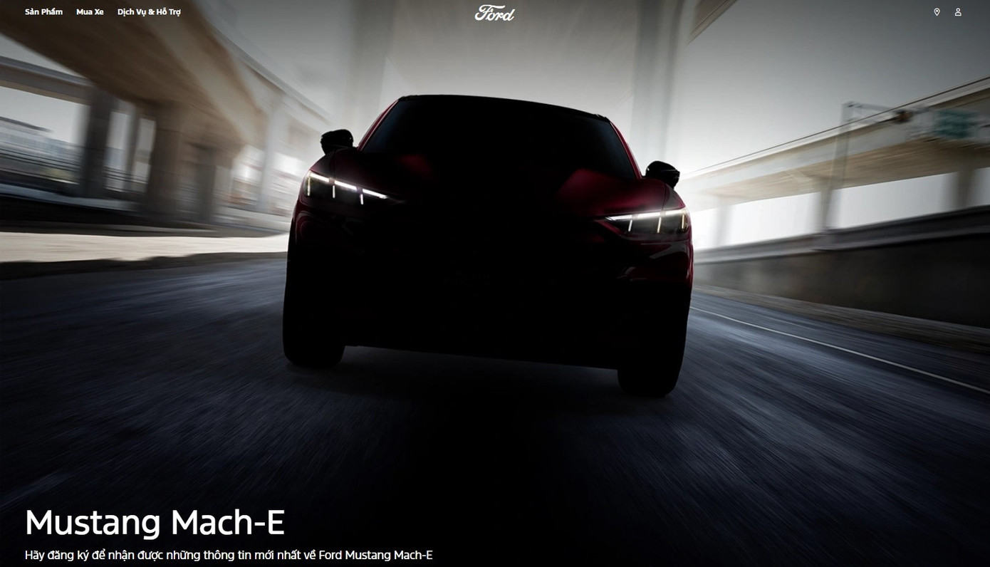 Trang chủ của Ford Việt Nam hé lộ mẫu Mustang Mach-E sắp ra mắt. ford-viet-nam-mustang-mach-e.jpg