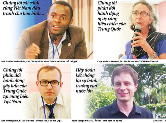 Thanh niên tiến bộ thế giới phản đối Trung Quốc 