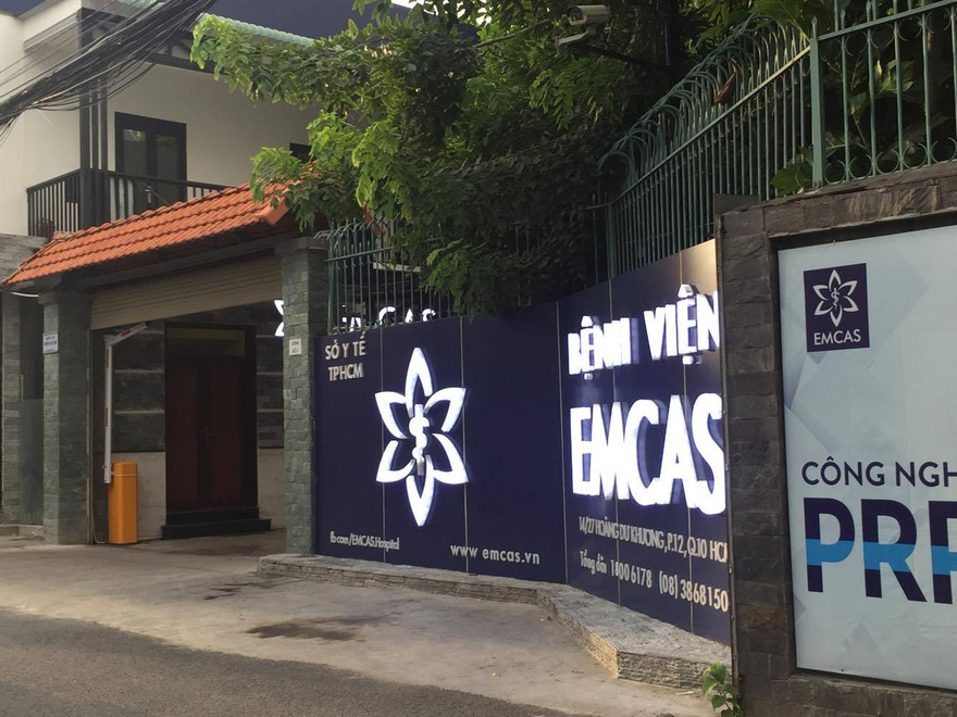 Bệnh viện thẩm mỹ Emcas nơi chị Đ. bị tai biến sau phẫu thuật gọt cằm.