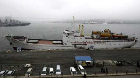 Phà Mangyongbong đậu ở Vladivostok. (Nguồn: Reuters).